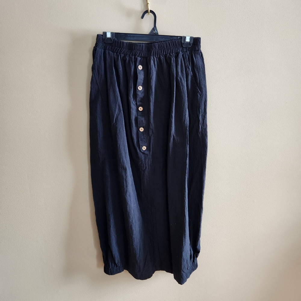 🍄🍄 Cotton black maxi skirt sz L